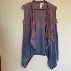Halcyon Ombre Flowy Cardigan Vest